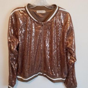 Sparkle & Shine Collection Sequin Bomber Jacket XL